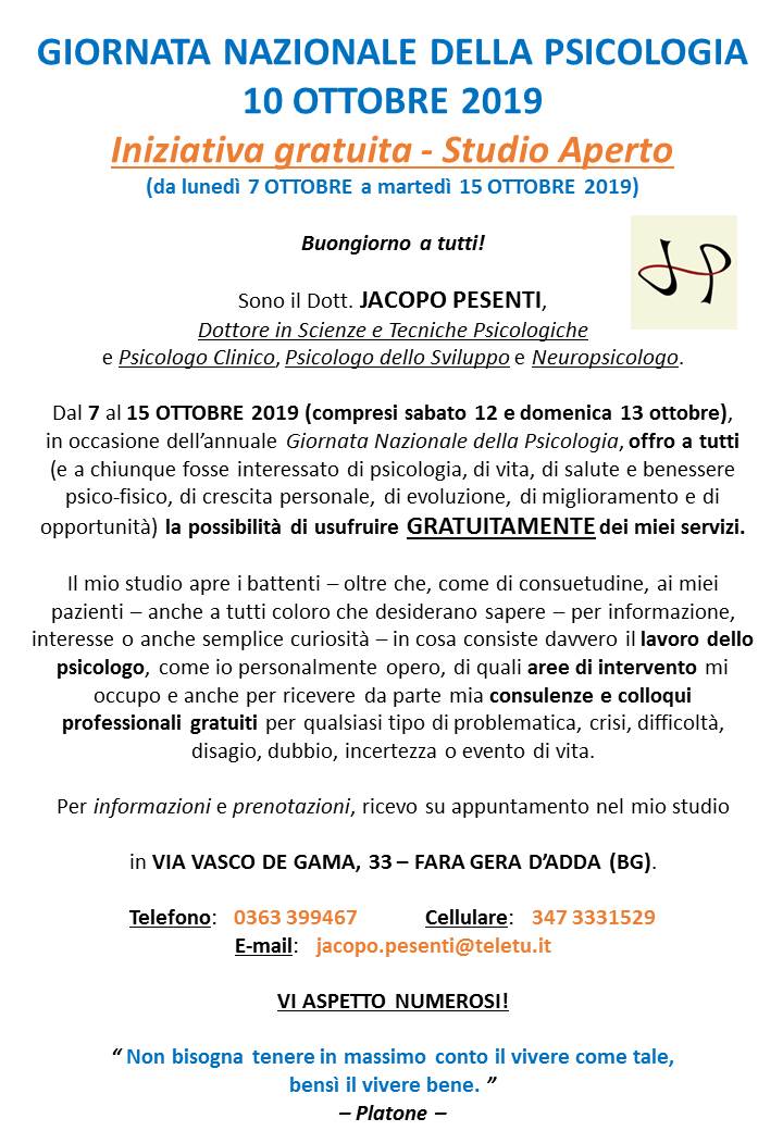 STUDI APERTI 2019 - LOCANDINA